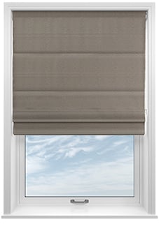 Lucerne Faux Silk, Lunar Grey - Twist&Fit Roman Blind